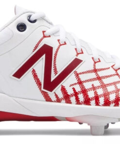 New Balance - White/Red Hero 4040v5 Metal Spikes (L4040AS5)